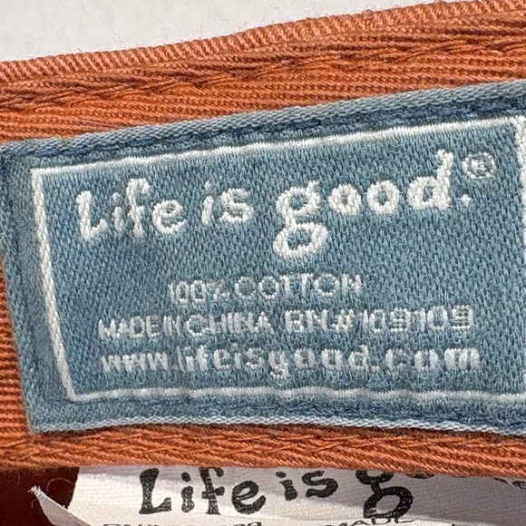 Warm Orange Life Is Good Hat Unisex One Size - Picture 8 of 12